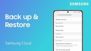 Back up and Restore Data on your Galaxy phone using Samsung Cloud  Samsung US [upl. by Legnaesoj]