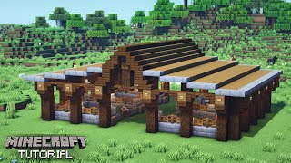 Minecraft Animal Barn Tutorial How To Build [upl. by Cheri536]