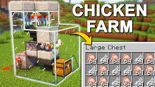 LOSSLESS Automatic Chicken Farm in Minecraft 121 Tutorial [upl. by Elleirua]