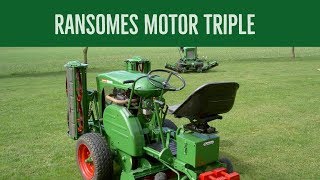 Ransomes motor triple gang mower Part 1 [upl. by Ier24]