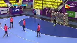 india vs pakistan handball match asian games 2018 [upl. by Anidene]