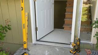 Jeld Wen Front Door Installation  Really crappy products and craftsmanship PART 1 [upl. by Ecnadnak]