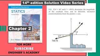 21 Statics Hibbeler 14th Edition Chapter 2  Engineers Academy [upl. by Salbu]