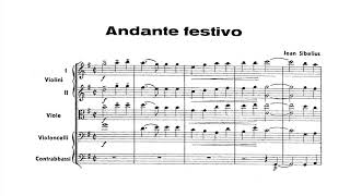 Andante Festivo Jean Sibelius SCORE [upl. by Ilan]