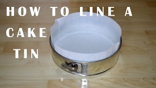 How To Line a Cake Tin  step by step [upl. by Oakie]