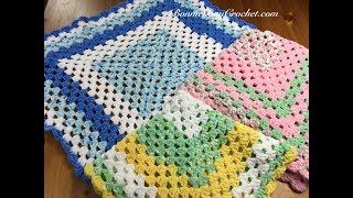 EASY BEGINNERS Granny Square Baby Blanket with Bonnie Barker [upl. by Naitsihc]