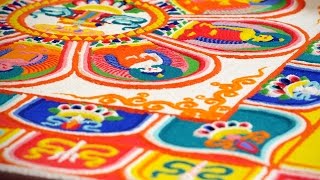 Sand mandala Tibetan Buddhist ritual [upl. by Jone]