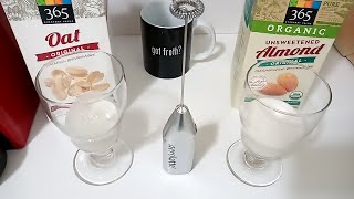 Oat Milk vs Almond Milk part 2 Frothing Test [upl. by Cudlip]