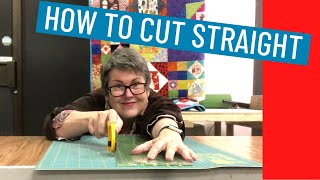 ✂️ HOW TO CUT STRAIGHT  QUILTING SKILLS TUTORIAL [upl. by Diley760]