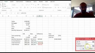 Should I Refinance my Home Mortgage Excel Walkthrough  DIY Example [upl. by Mallissa]